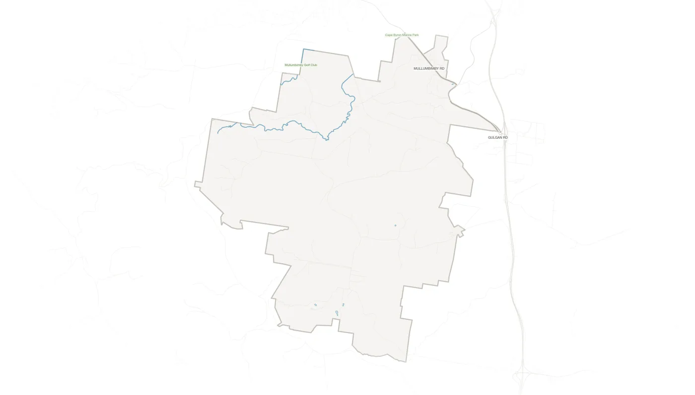 Myocum urban fabric map