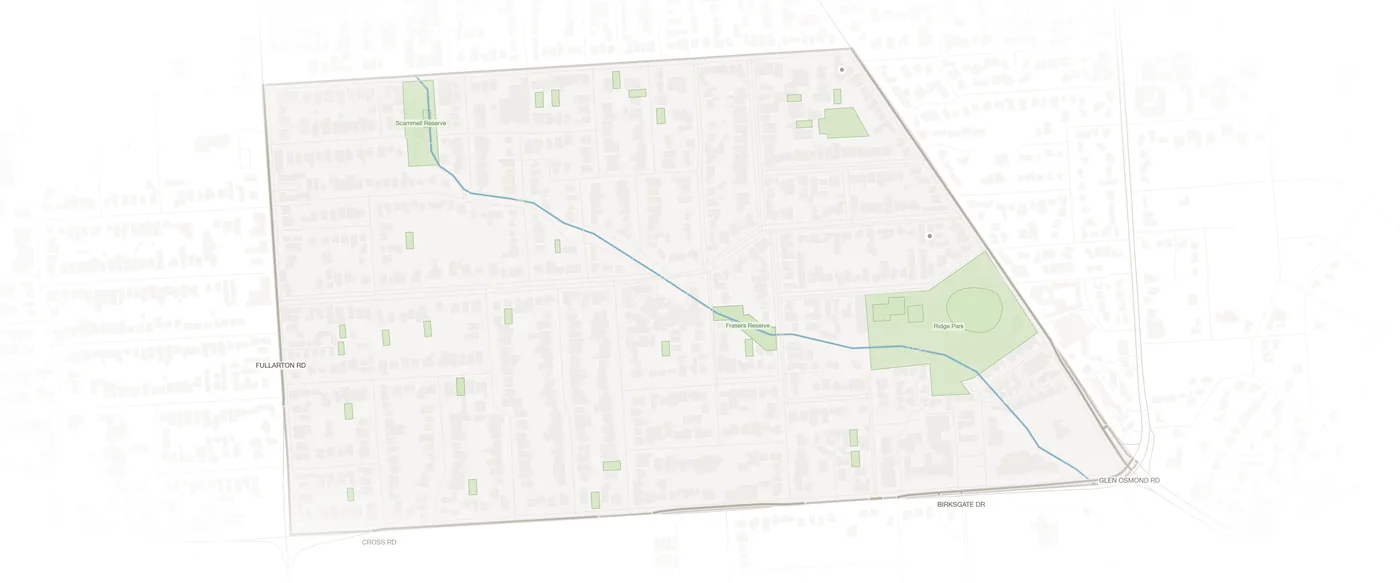 Myrtle Bank urban fabric map