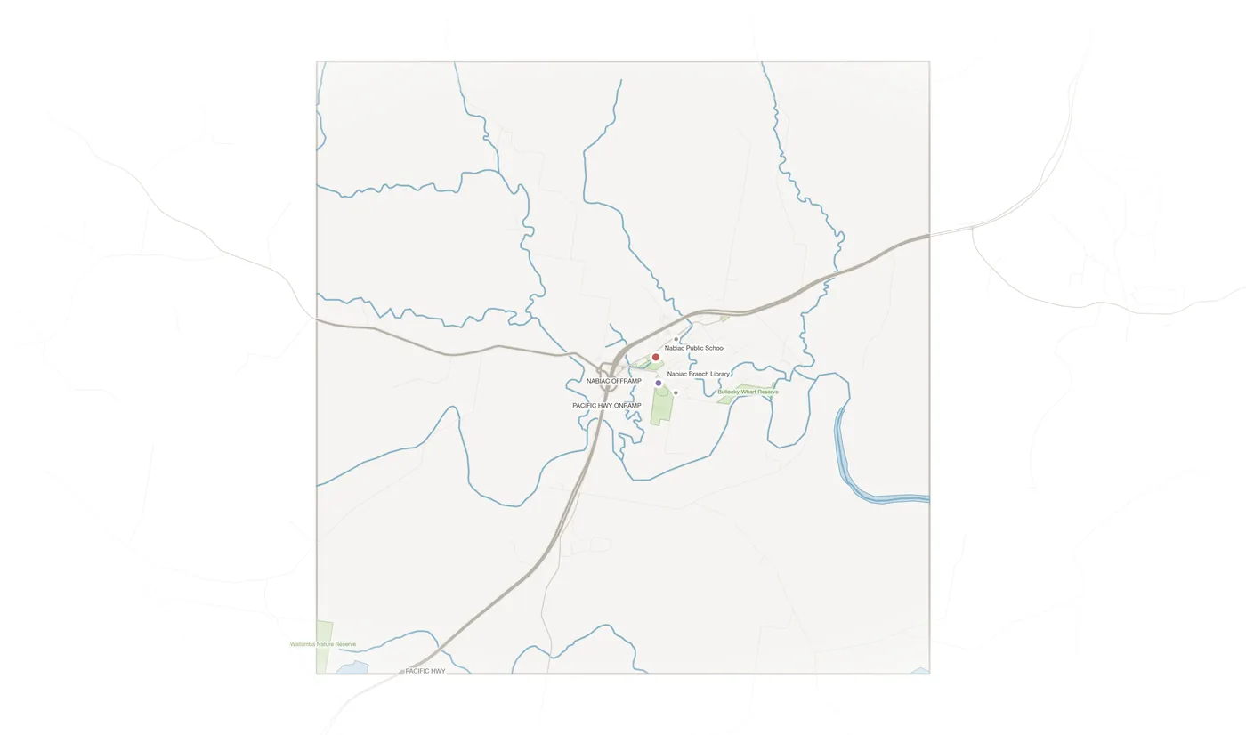 Nabiac urban fabric map