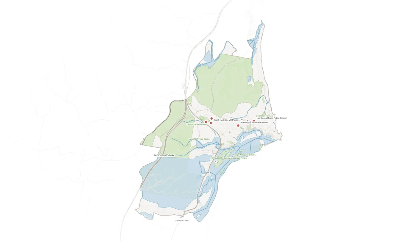 Nambucca Heads urban fabric map