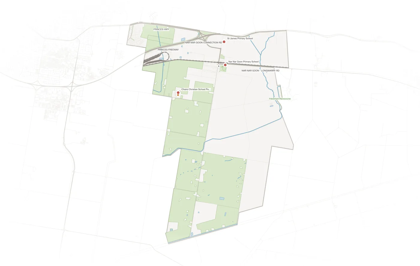 Nar Nar Goon urban fabric map