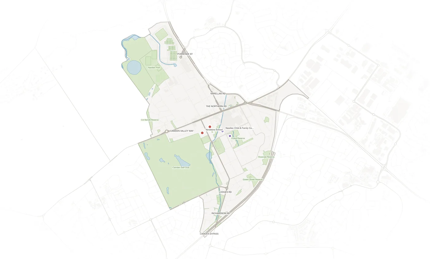 Narellan urban fabric map