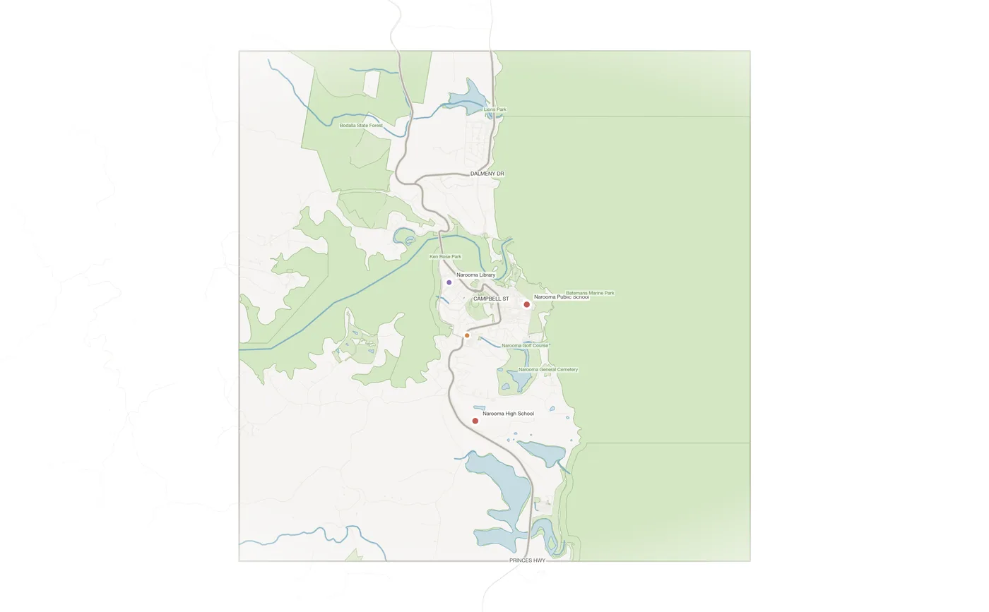 Narooma urban fabric map
