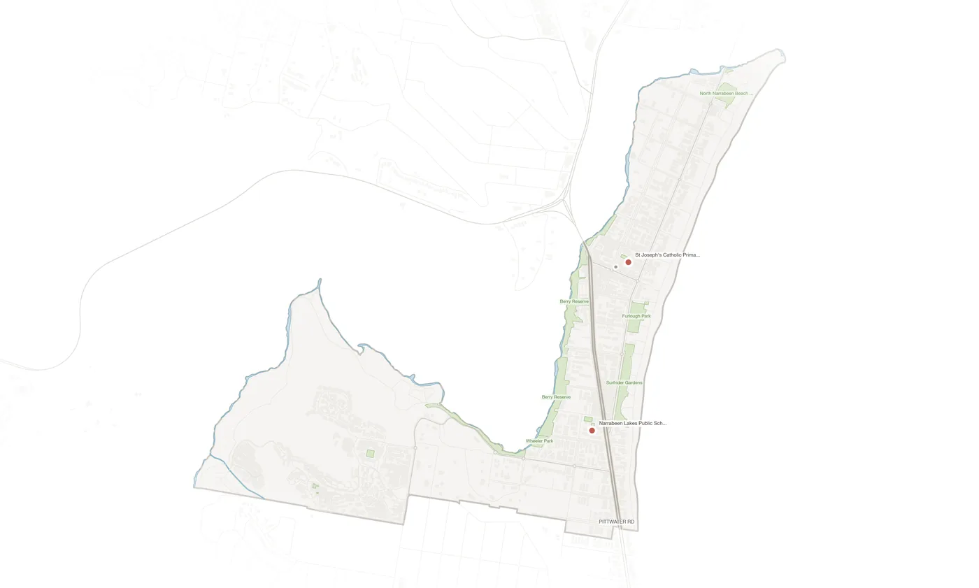 Narrabeen urban fabric map