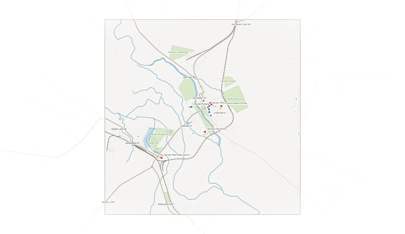 Narrabri urban fabric map