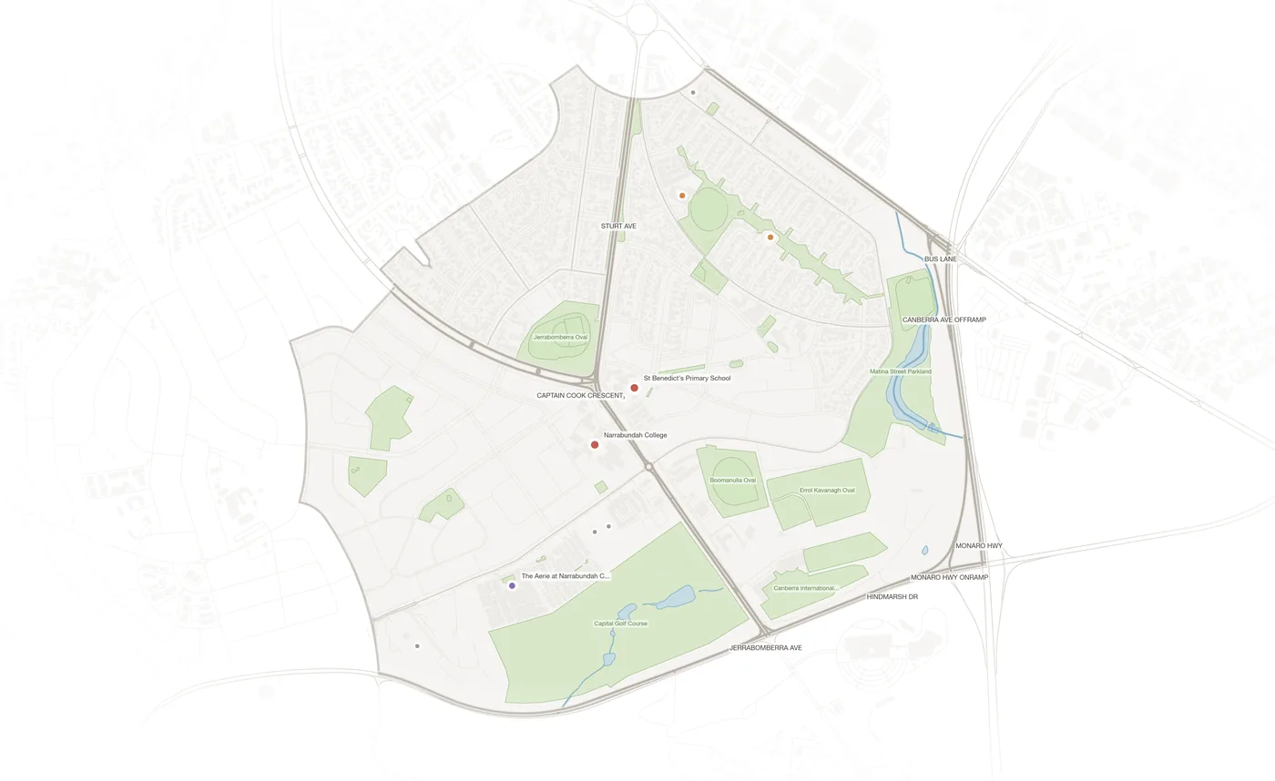 Narrabundah urban fabric map
