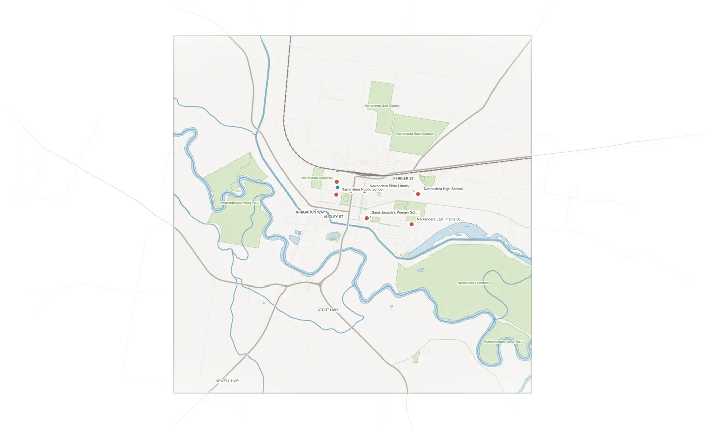 Narrandera urban fabric map