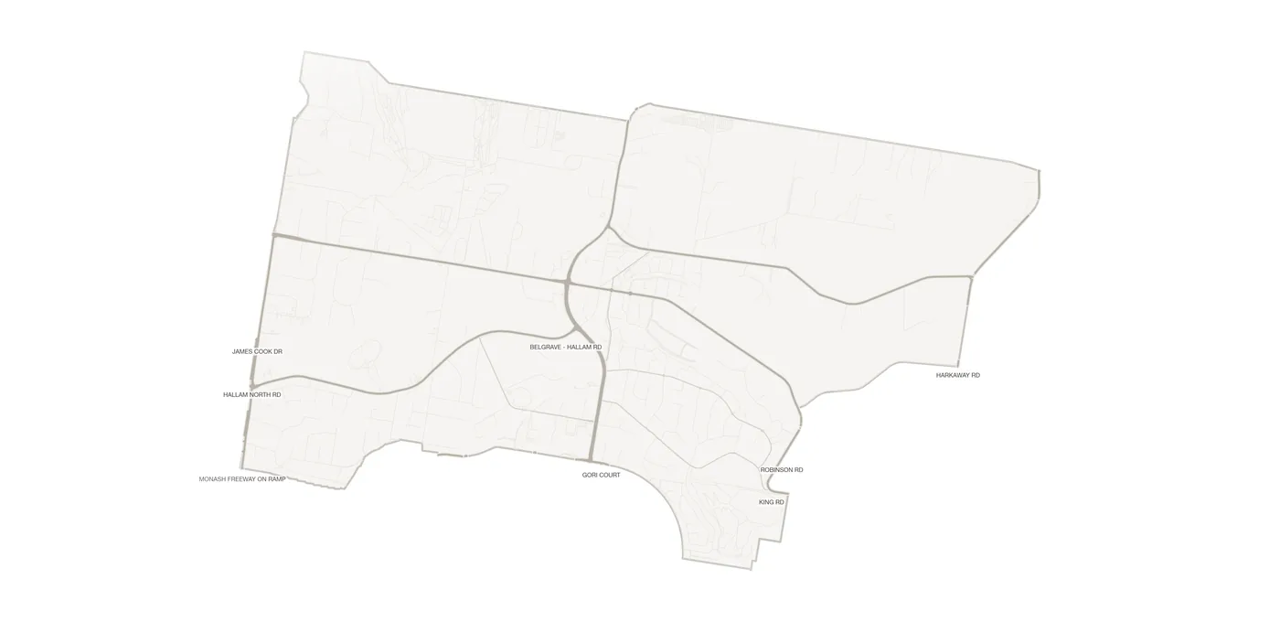 Narre Warren North urban fabric map