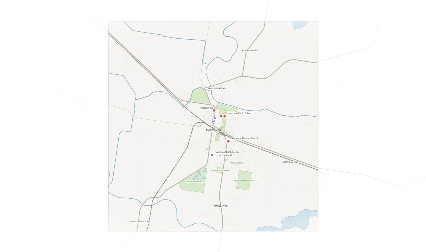 Narromine urban fabric map