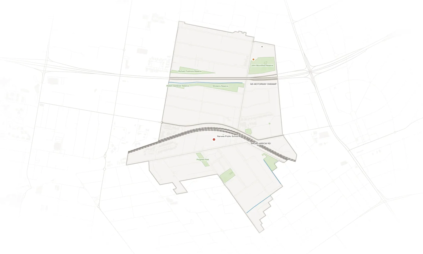 Narwee urban fabric map
