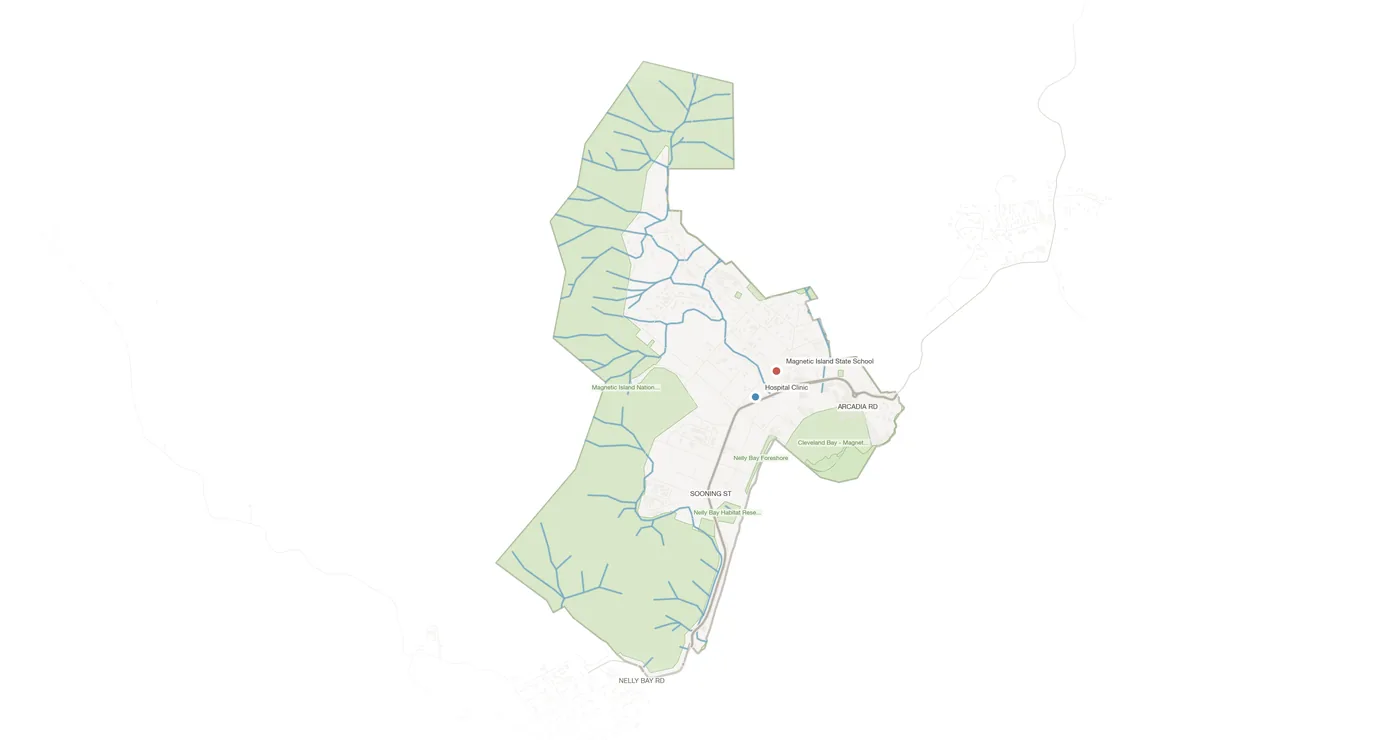 Nelly Bay urban fabric map