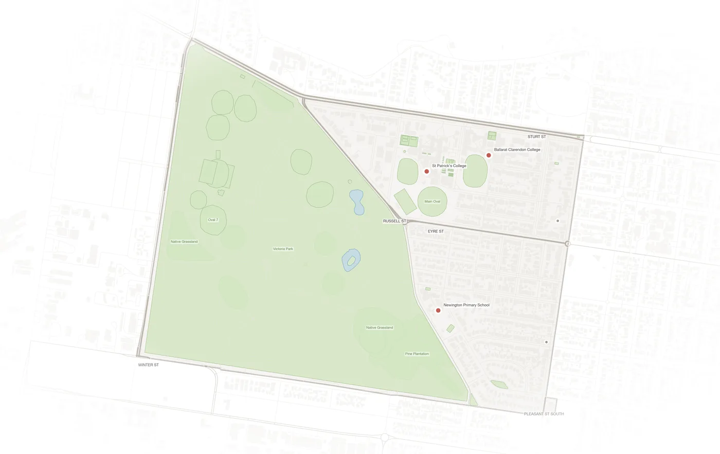 Newington urban fabric map