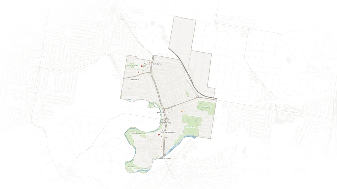 Newmarket urban fabric map