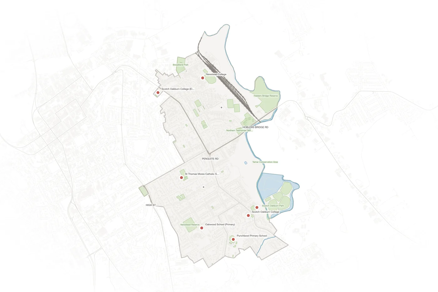 Newstead urban fabric map