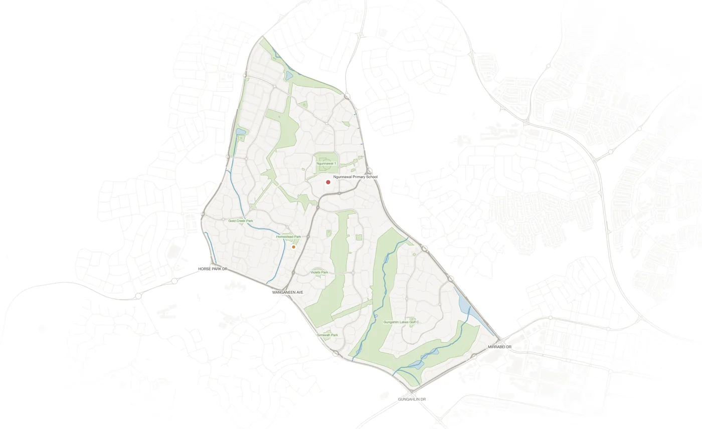 Ngunnawal urban fabric map