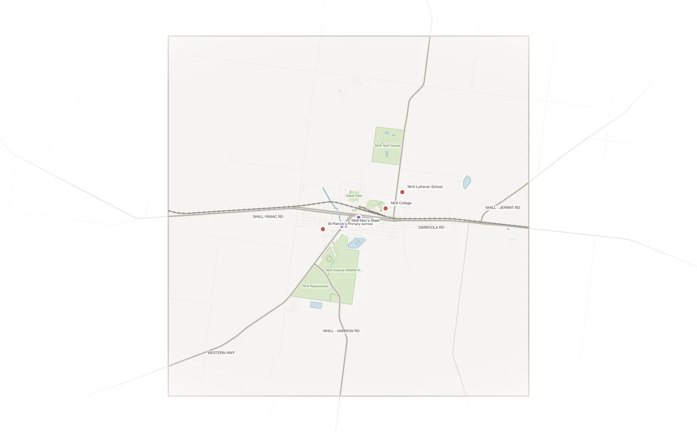 Nhill urban fabric map