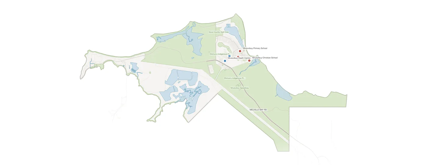 Nhulunbuy urban fabric map