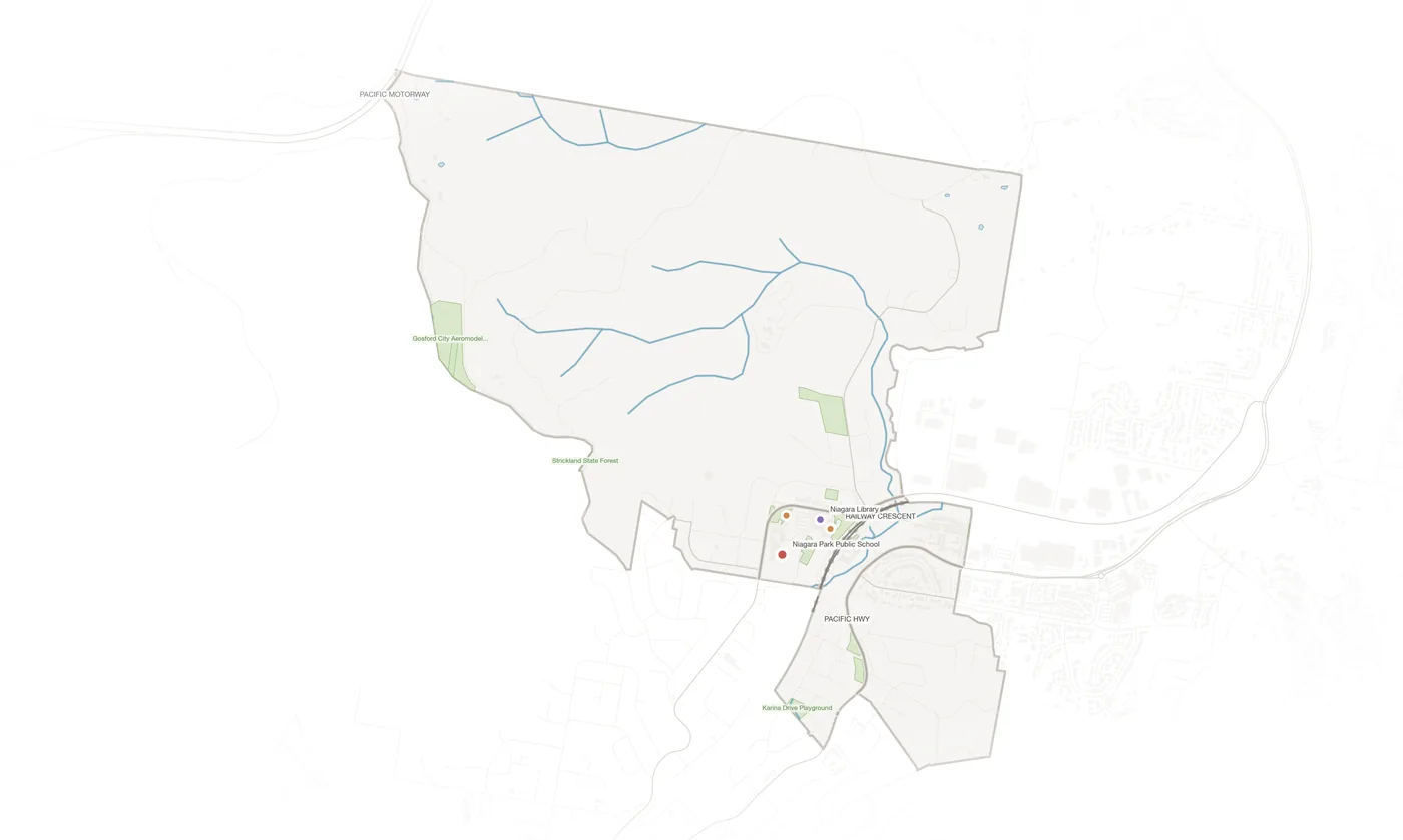 Niagara Park urban fabric map