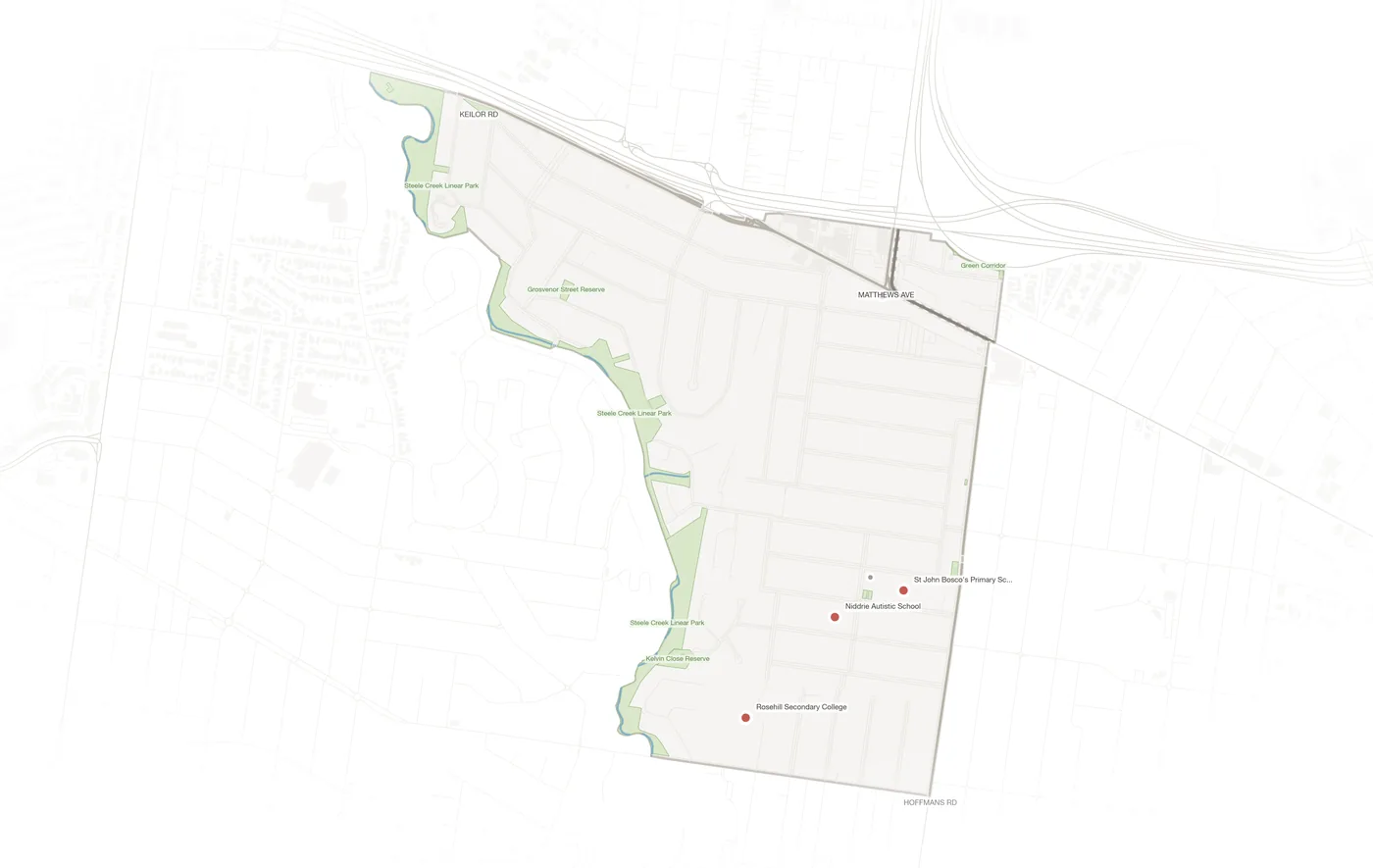 Niddrie urban fabric map