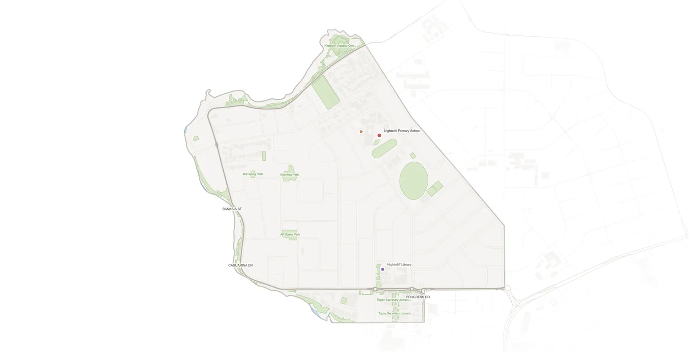 Nightcliff urban fabric map
