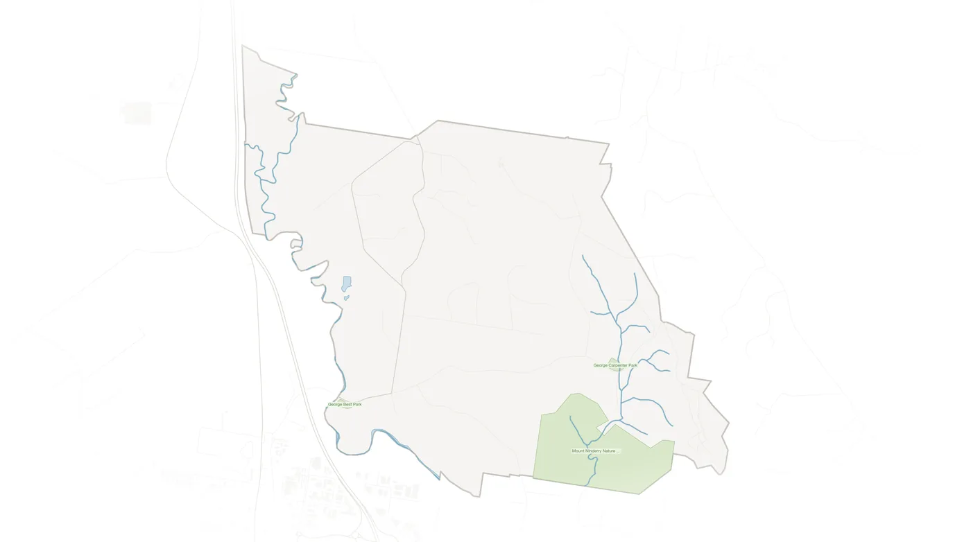 Ninderry urban fabric map