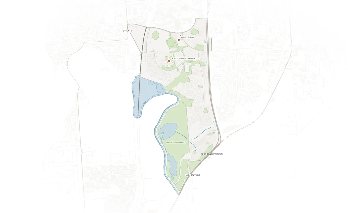 Noarlunga Downs urban fabric map