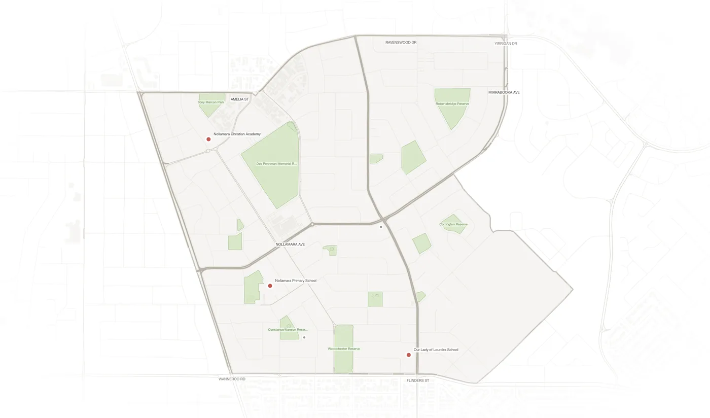 Nollamara urban fabric map