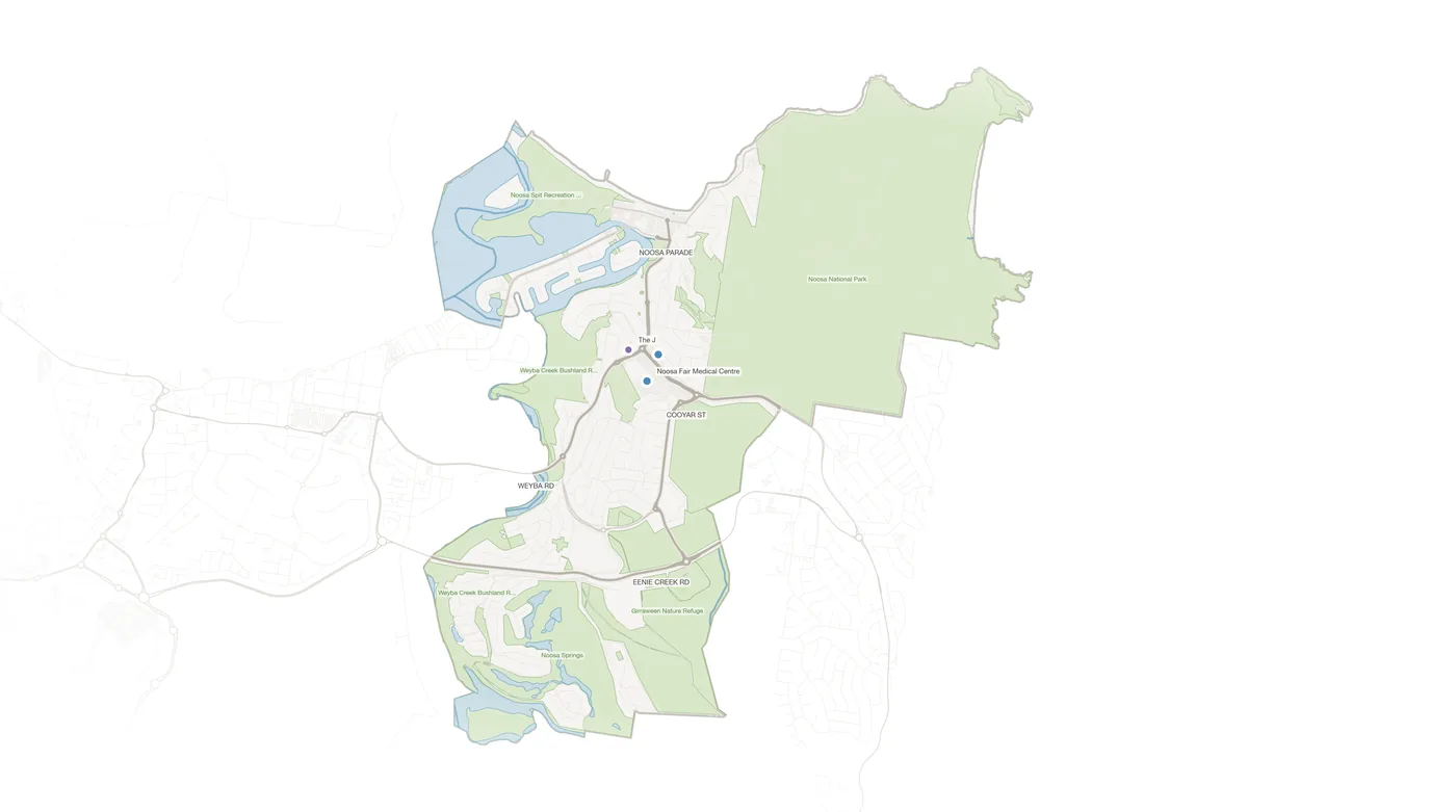 Noosa Heads urban fabric map