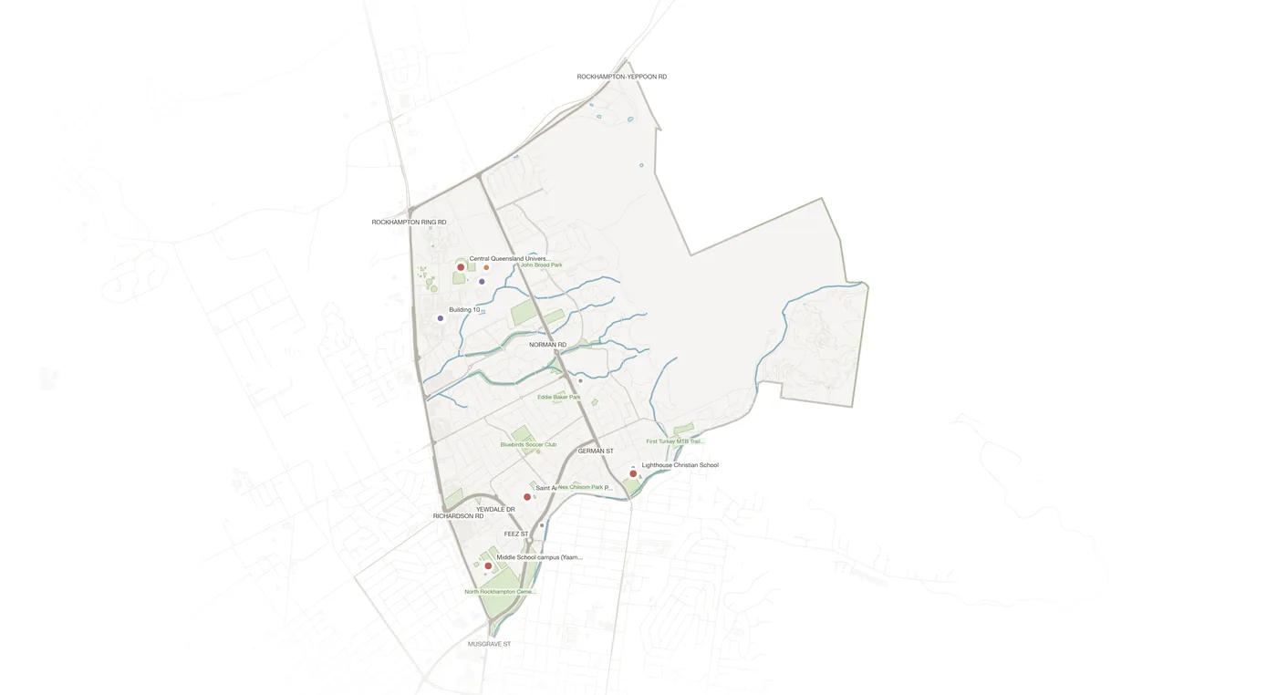 Norman Gardens urban fabric map