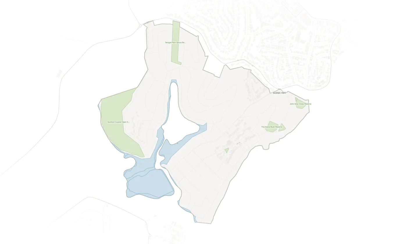 North Avoca urban fabric map