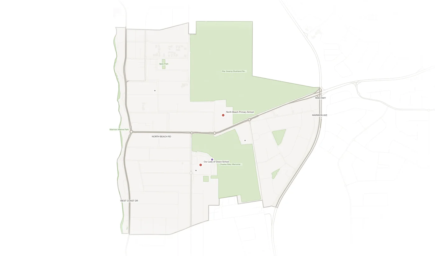 North Beach urban fabric map