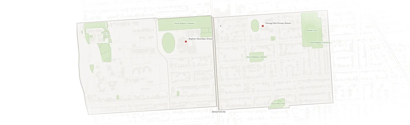 North Brighton urban fabric map