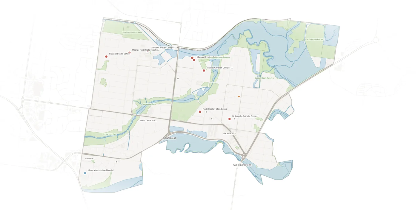 North Mackay urban fabric map