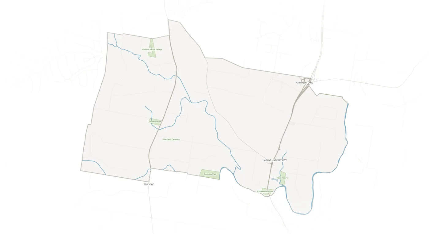 North Maclean urban fabric map