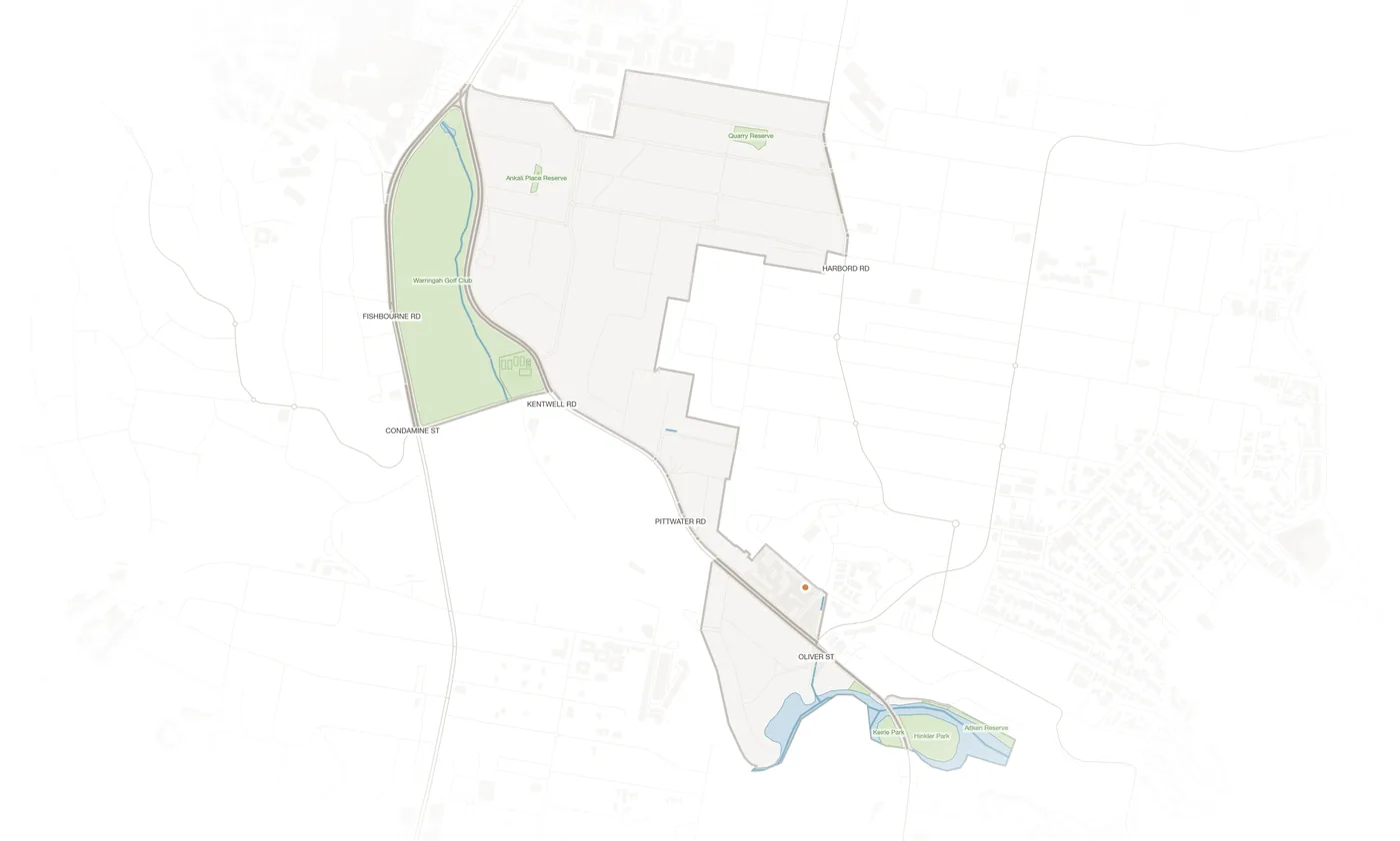 North Manly urban fabric map