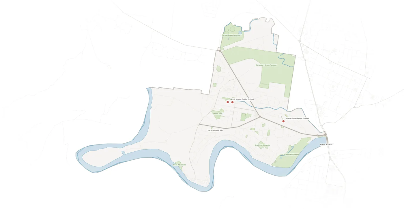 North Nowra urban fabric map