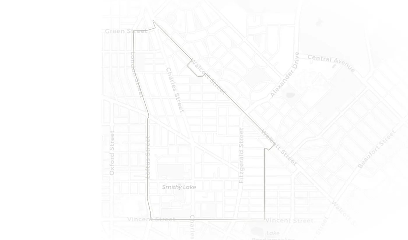 North Perth urban fabric map