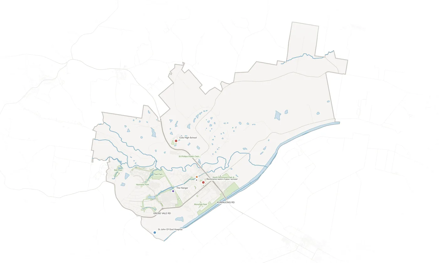 North Richmond urban fabric map