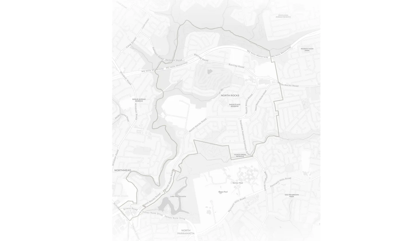 North Rocks urban fabric map