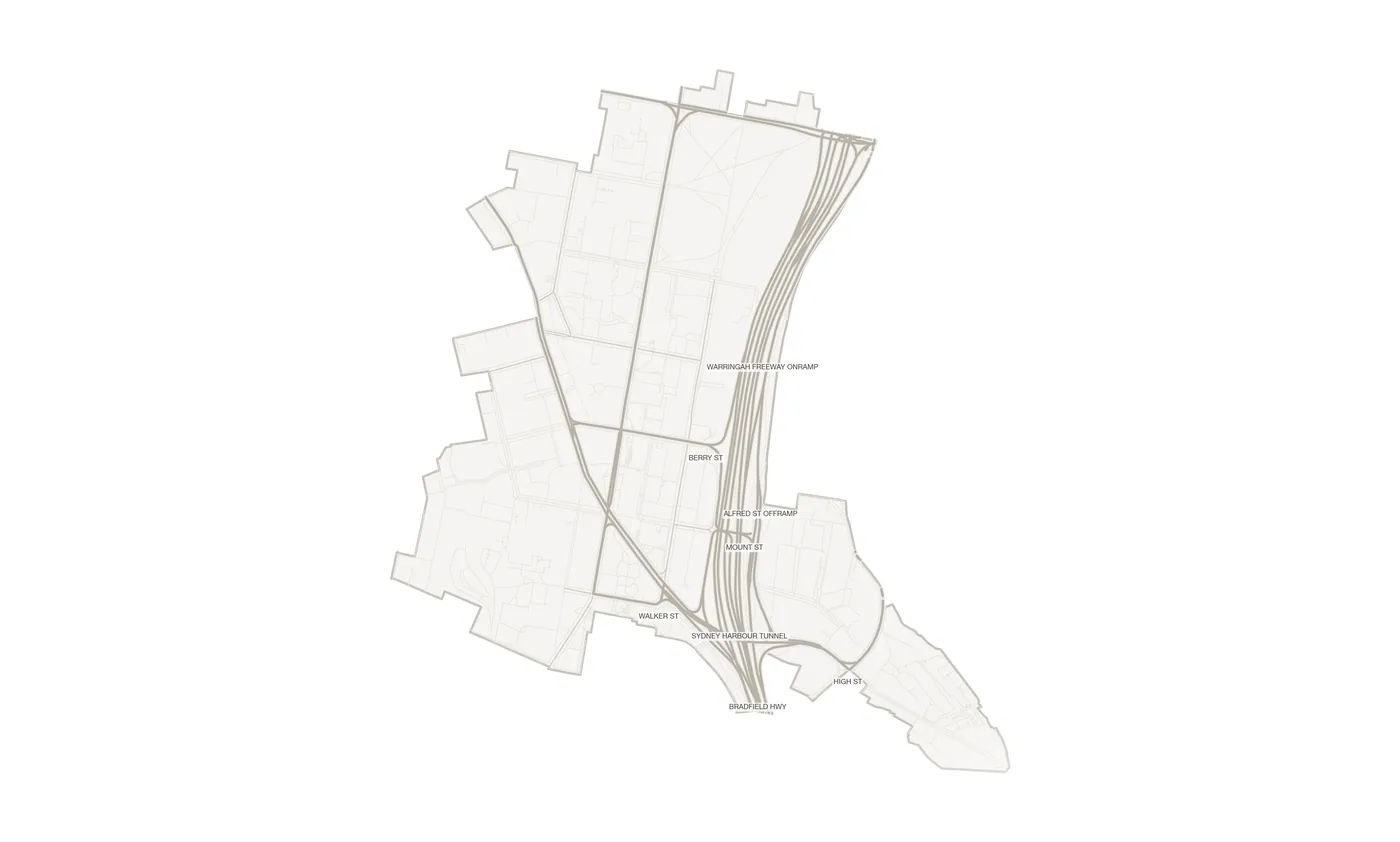 North Sydney urban fabric map