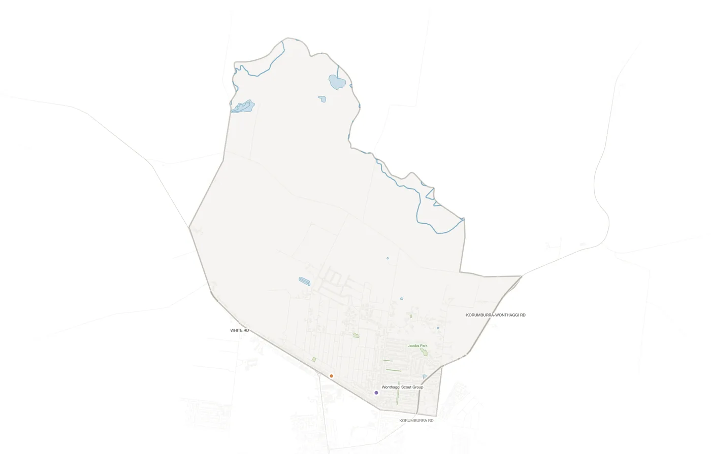 North Wonthaggi urban fabric map