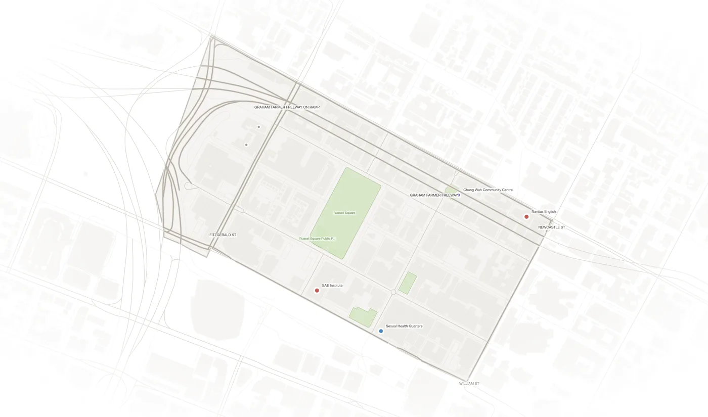 Northbridge urban fabric map