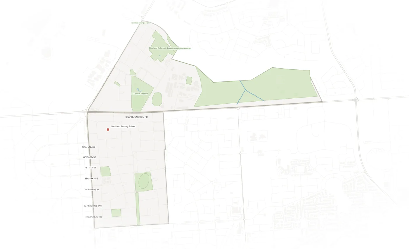 Northfield urban fabric map