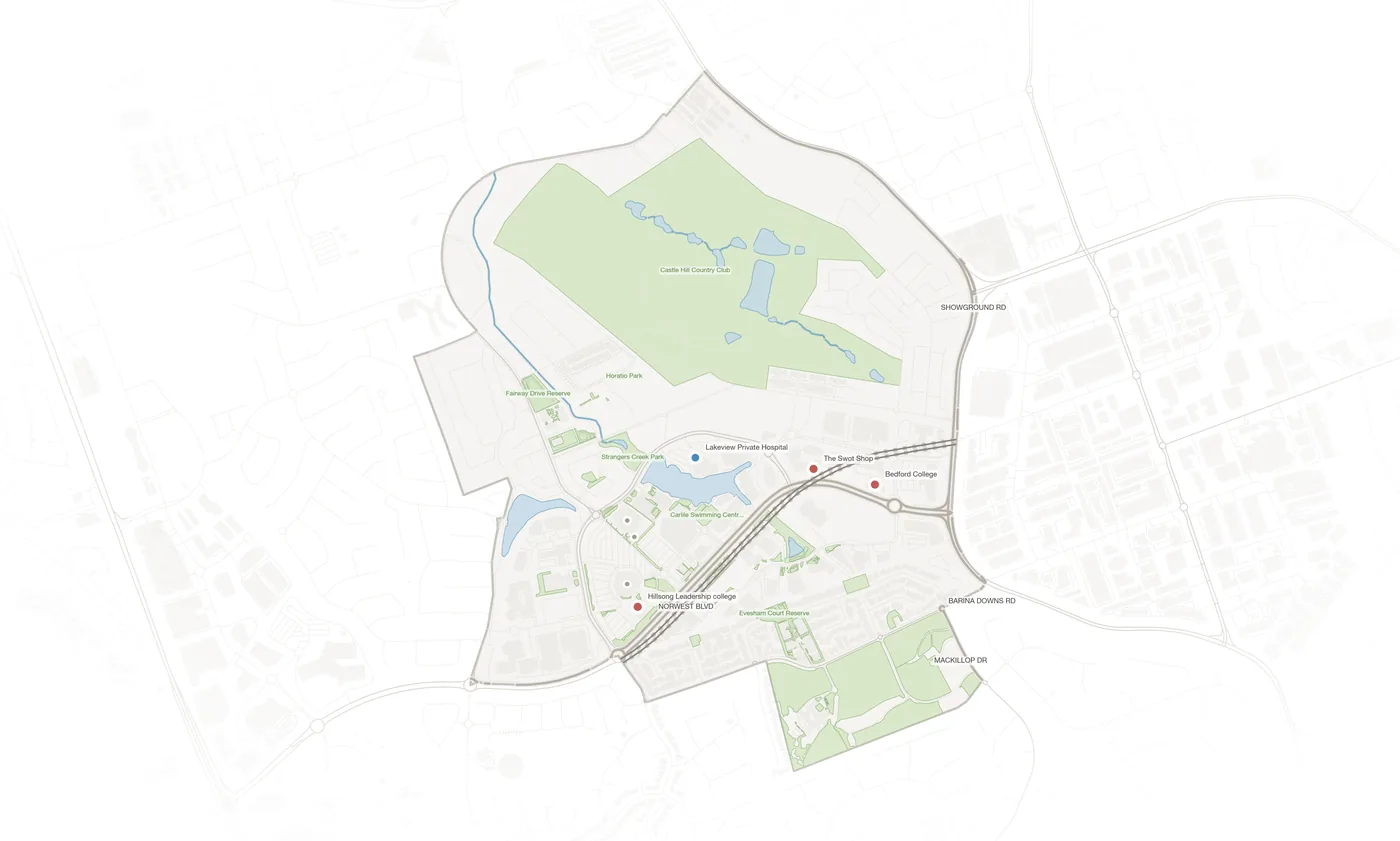 Norwest urban fabric map