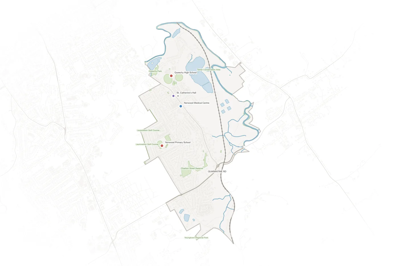 Norwood urban fabric map