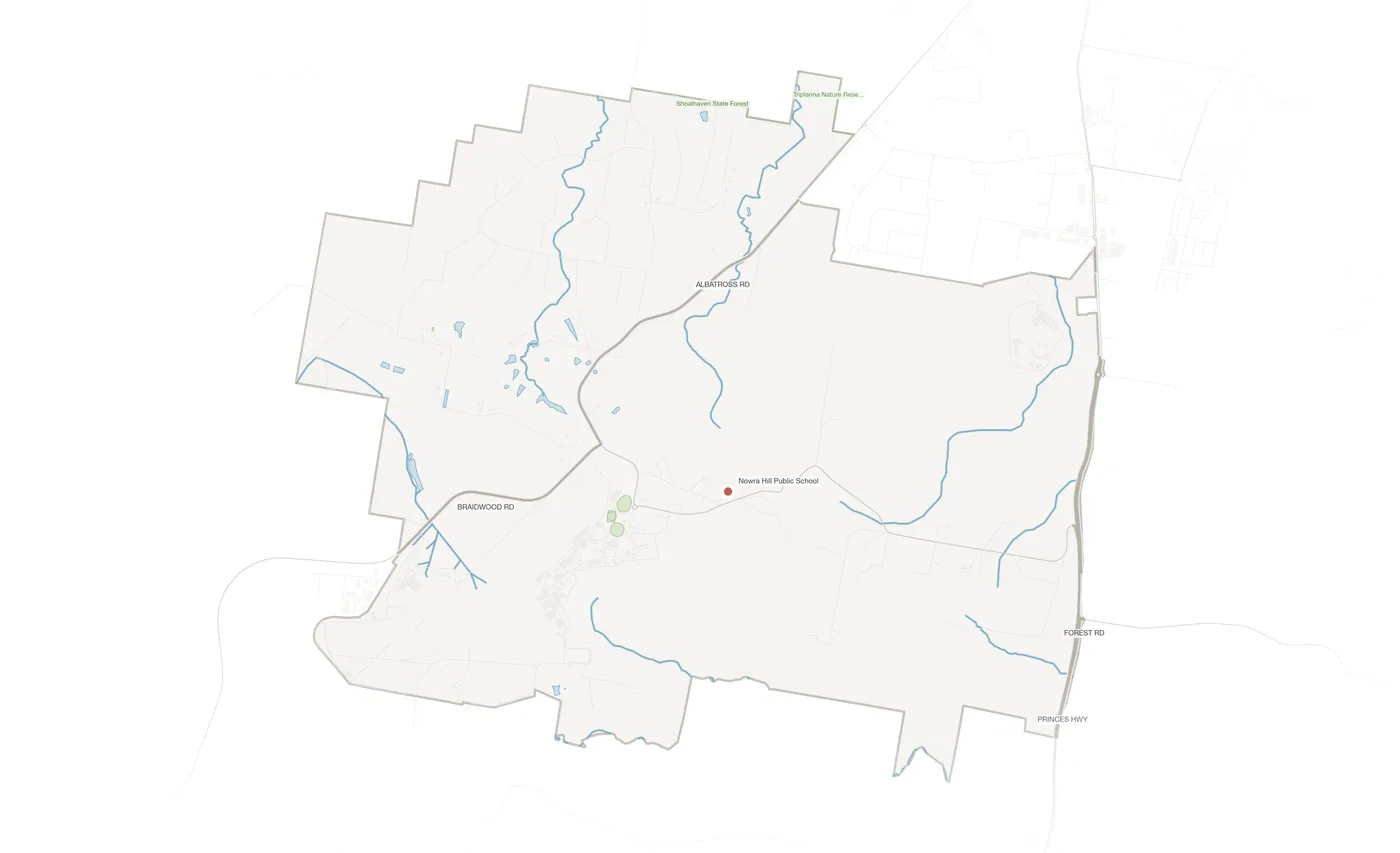 Nowra Hill urban fabric map