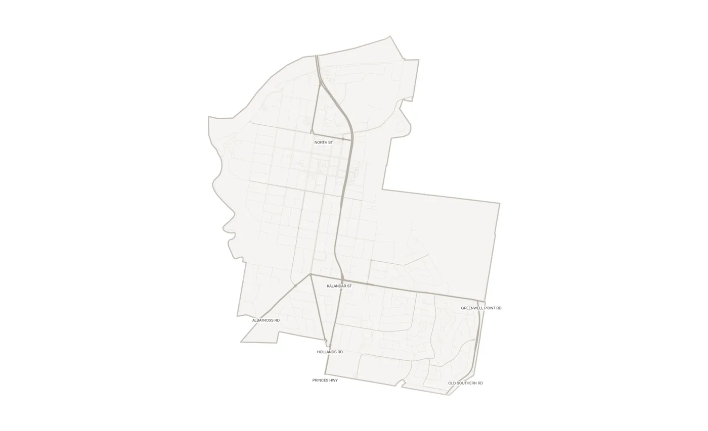 Nowra urban fabric map