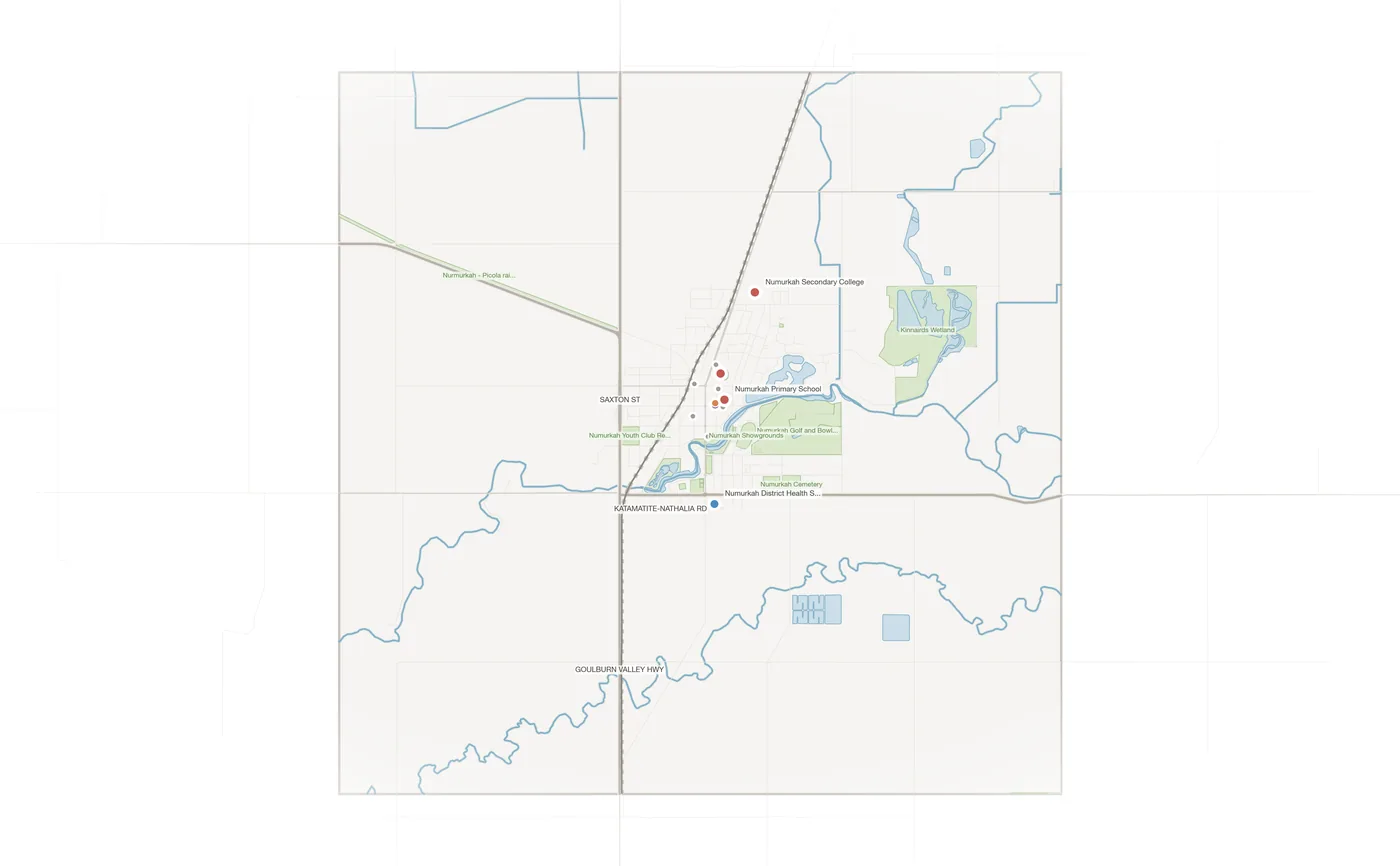 Numurkah urban fabric map