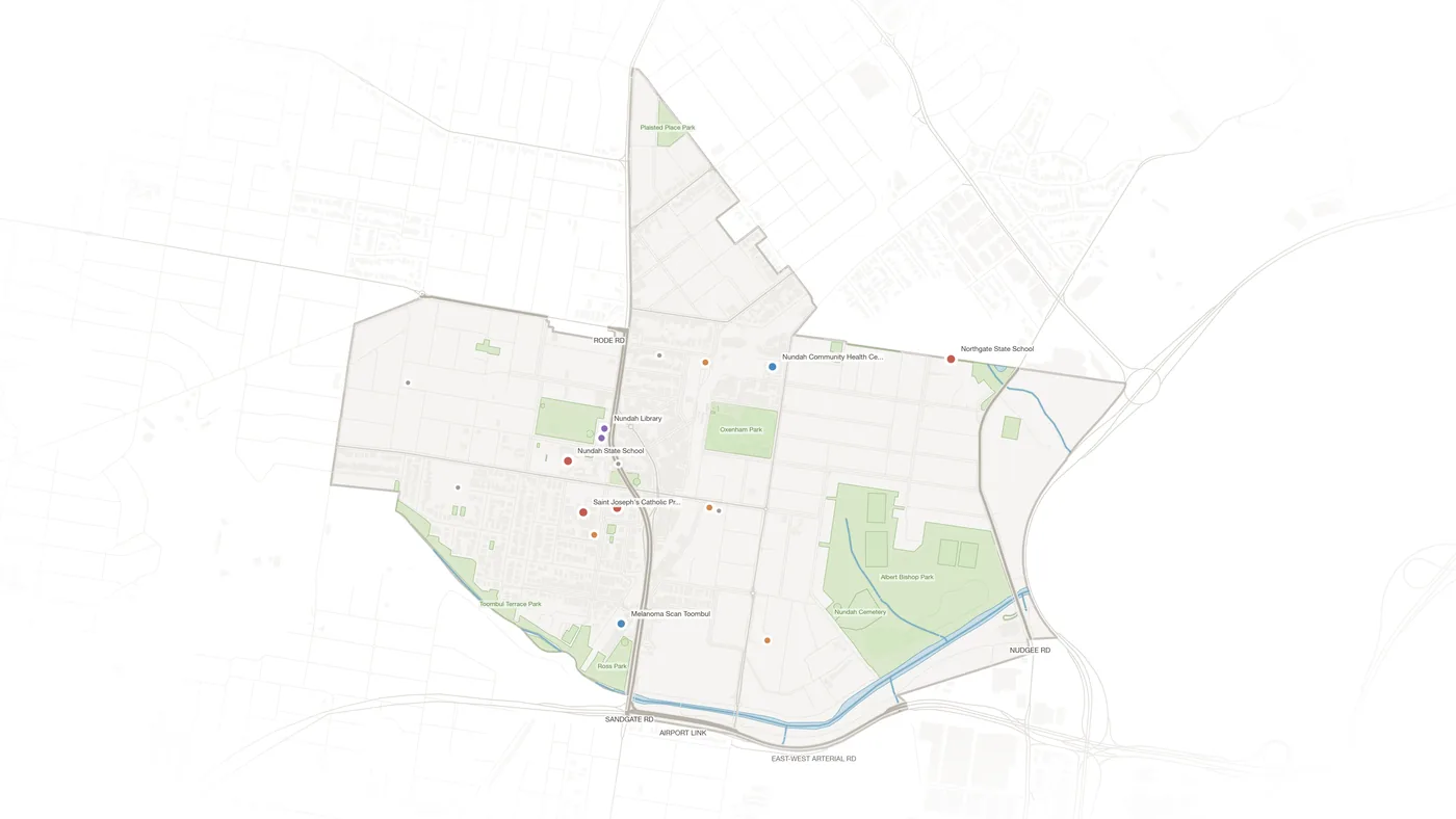 Nundah urban fabric map