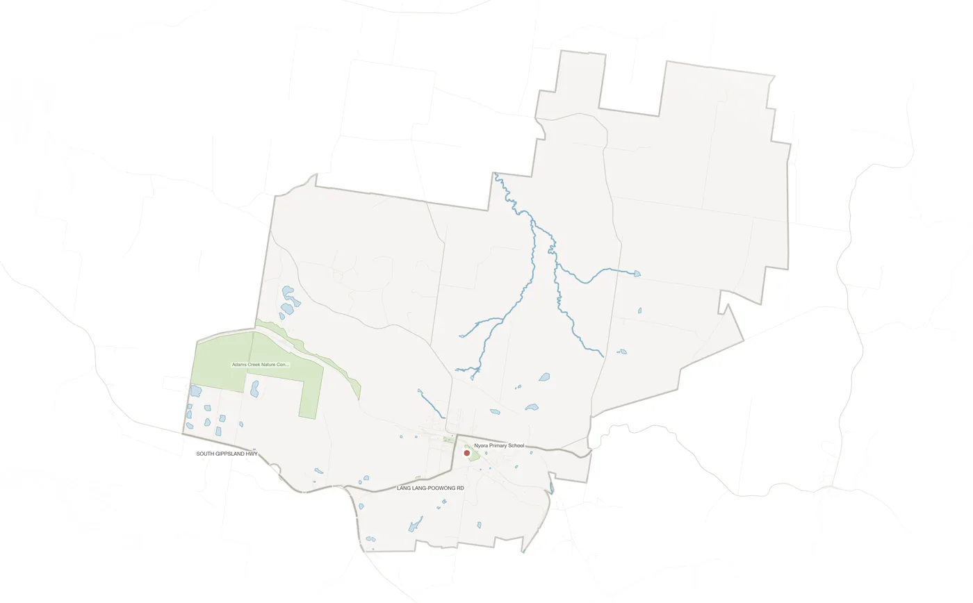 Nyora urban fabric map